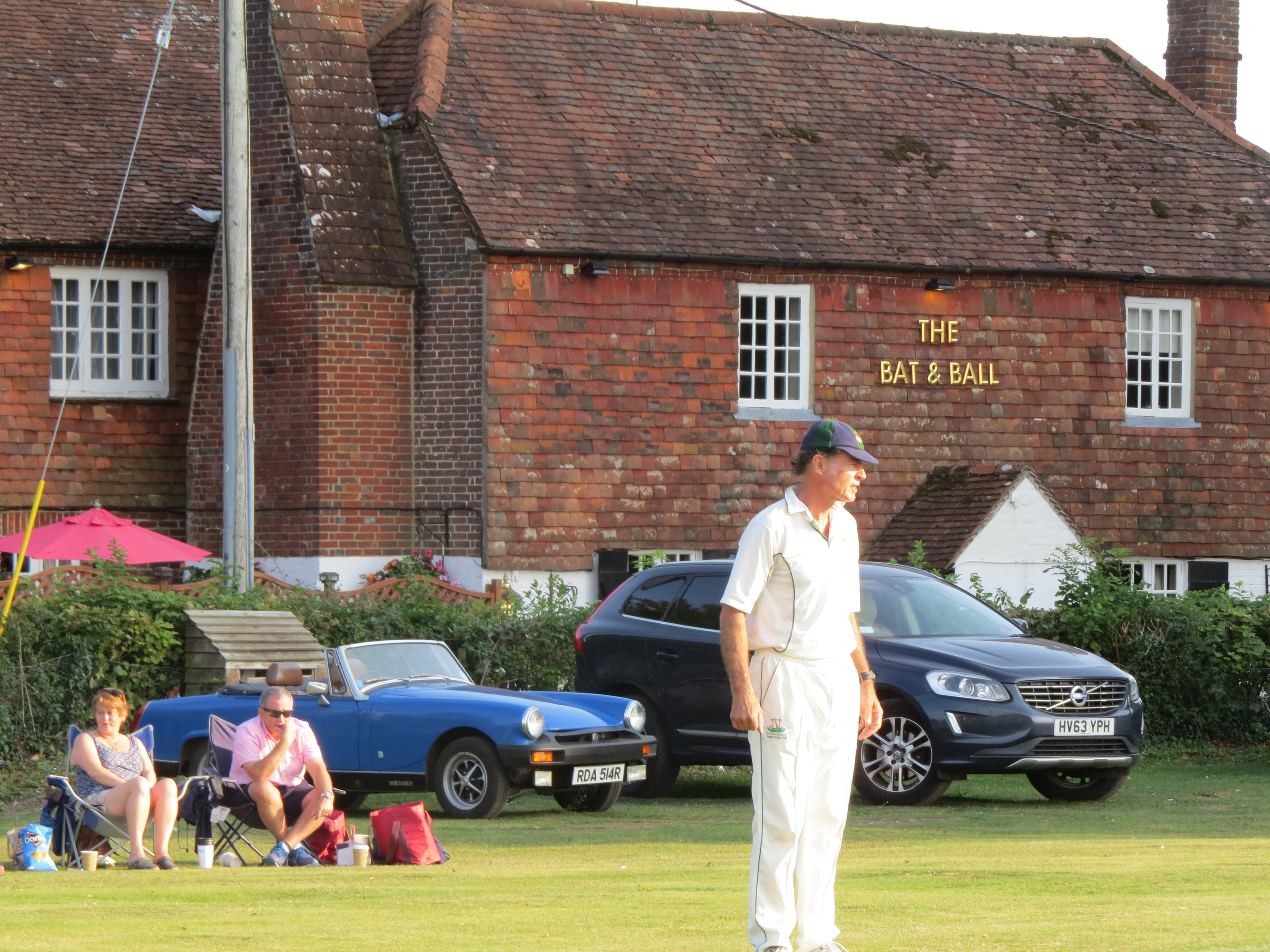 The Bat & Ball inn opposite Broadhalfpenny Down