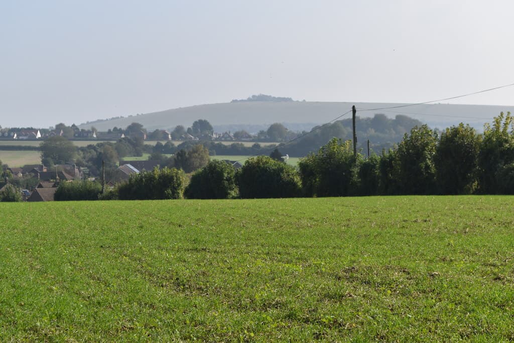 View over Clanfield towards Windmill Hill
